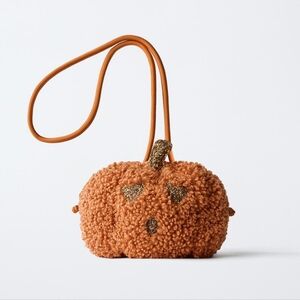 Zara Pumpkin Fleece Crossbody Bag